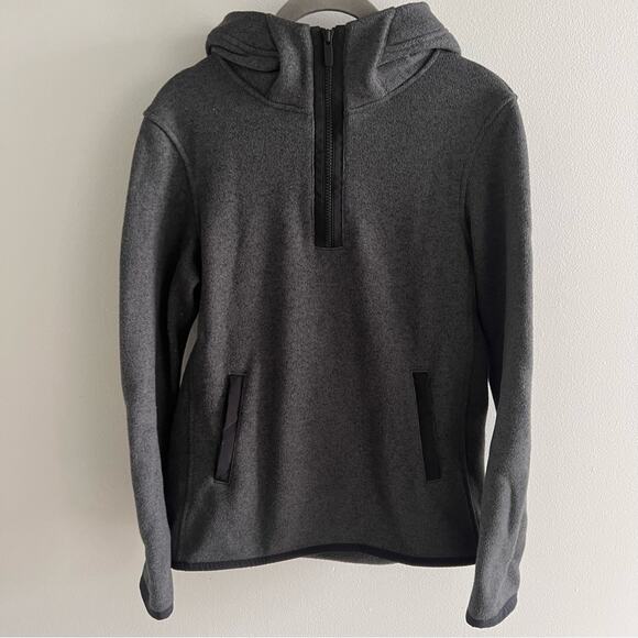 lululemon athletica Tops - Lululemon It’s Fleecing Cold Gray and Black 1/2 Zip Pullover Size 4
